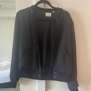 Wilfred Black Button up Bomber Jacket